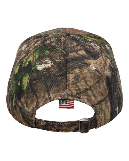 Kati LC350 Camo Woven USA Flag Cap - Xtra/ USA Flag - back