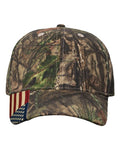 Kati LC350 Camo Woven USA Flag Cap - Xtra/ USA Flag - front