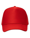 Valucap VC700 Foam Mesh-Back Trucker Cap - Red/ Red - front