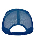Valucap VC700 Foam Mesh-Back Trucker Cap - Royal/ Royal - back