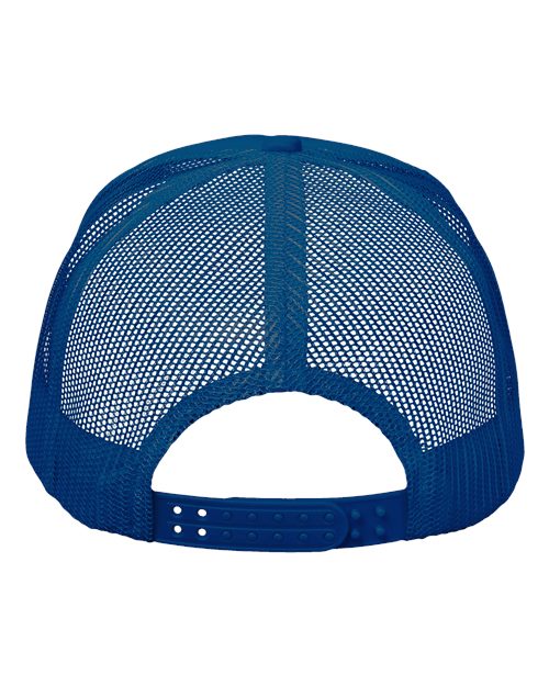 Valucap VC700 Foam Mesh-Back Trucker Cap - Royal/ Royal - back