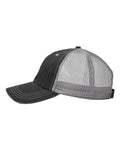 Valucap VC990 Contrast Stitch Cap - Black/ Grey - side