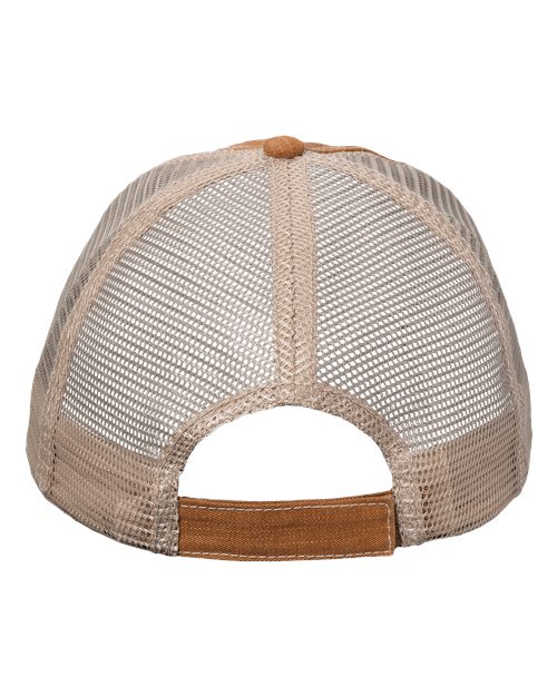 Valucap VC990 Contrast Stitch Cap - Golden Brown/ Khaki - back