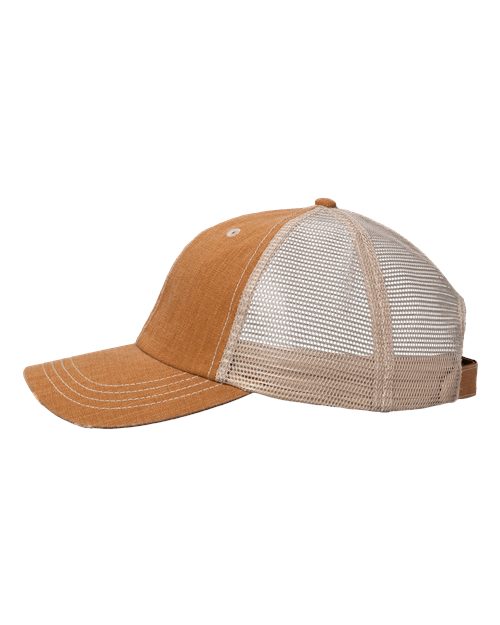 Valucap VC990 Contrast Stitch Cap - Golden Brown/ Khaki - side