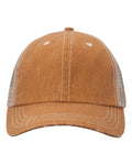 Valucap VC990 Contrast Stitch Cap - Golden Brown/ Khaki - front