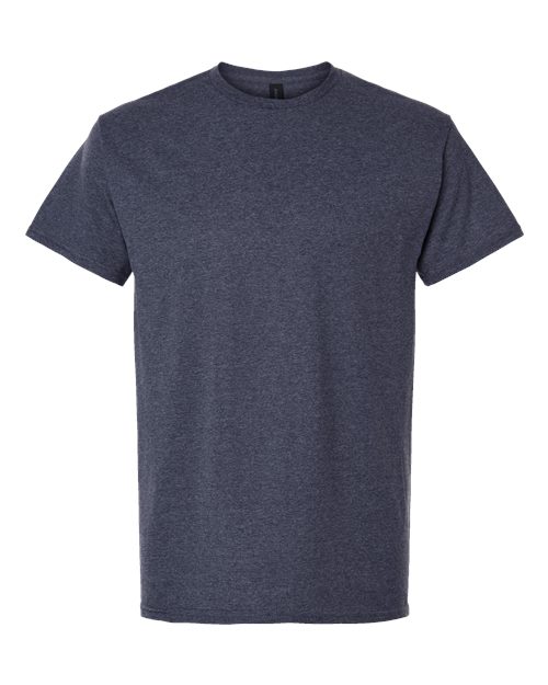 Gildan 3000 Heavyweight Cotton T-Shirt - Heather Navy - flat front