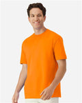 Gildan 3000 Heavyweight Cotton T-Shirt - Safety Orange - model front