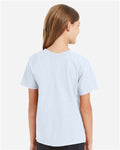 Hanes GDH175 Youth Garment-Dyed T-Shirt - Soothing Blue - model back