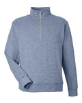 J. America 8741 Unisex Electric Fleece Quarter-Zip Sweatshirt - Electric Midnight - front