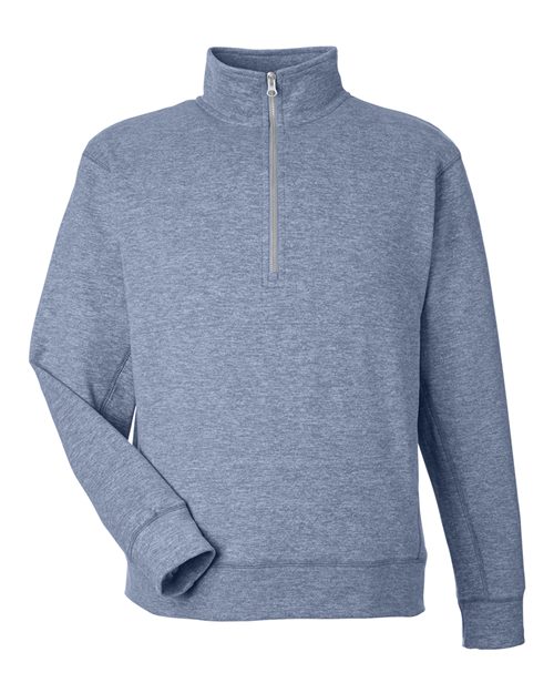 J. America 8741 Unisex Electric Fleece Quarter-Zip Sweatshirt - Electric Midnight - front