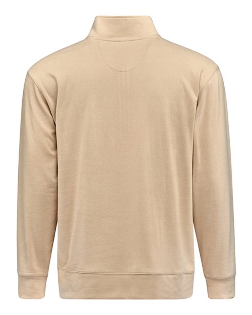 J. America 8760 Unisex Element Fleece Quarter-Zip Sweatshirt - Almond - back