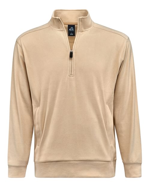 J. America 8760 Unisex Element Fleece Quarter-Zip Sweatshirt - Almond - front