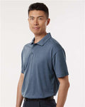 AllPro 41800 Men's Pro-Lock Performance Polo - Heather Navy - model side