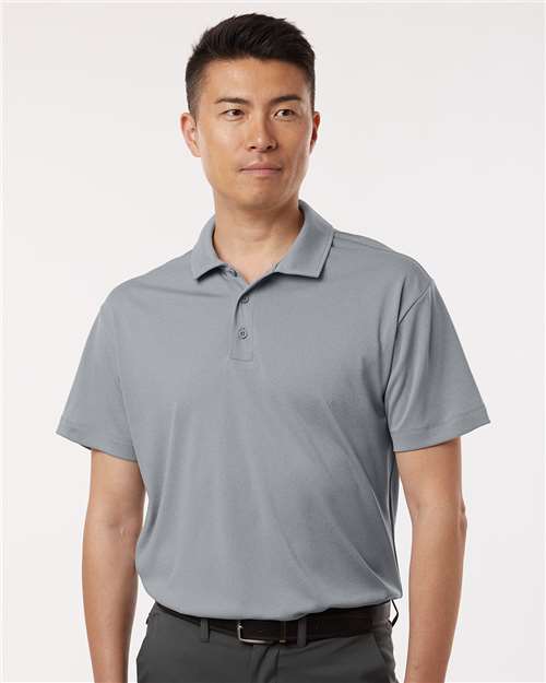 AllPro 41800 Men's Pro-Lock Performance Polo - Heather Steel - model front