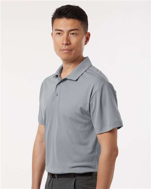 AllPro 41800 Men's Pro-Lock Performance Polo - Heather Steel - model side