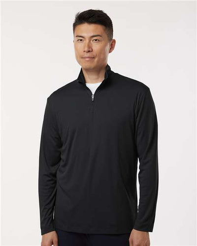 AllPro 41870 Men's Pro-Lock Performance Quarter-Zip Pullover - Black - model front