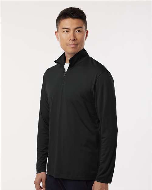 AllPro 41870 Men's Pro-Lock Performance Quarter-Zip Pullover - Black - model side