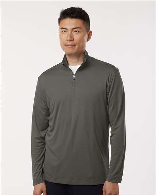 AllPro 41870 Men's Pro-Lock Performance Quarter-Zip Pullover - Charcoal - model front