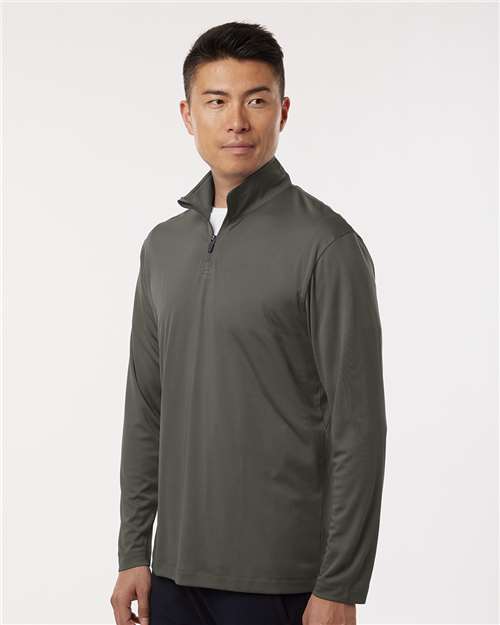 AllPro 41870 Men's Pro-Lock Performance Quarter-Zip Pullover - Charcoal - model side