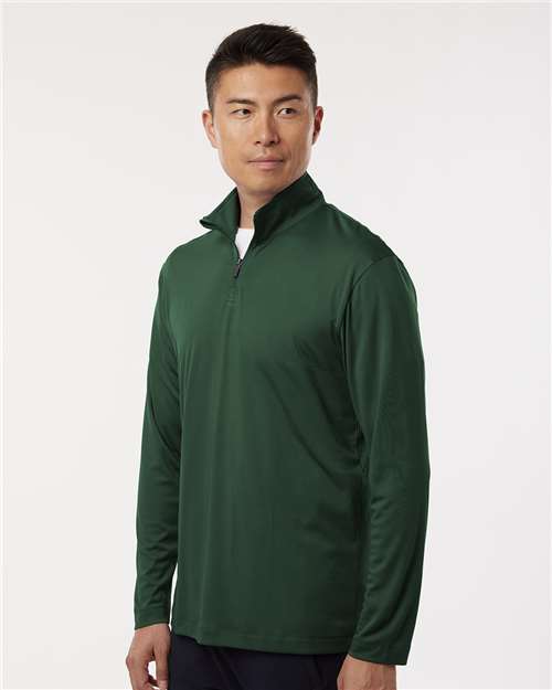 AllPro 41870 Men's Pro-Lock Performance Quarter-Zip Pullover - Forest Green - model side