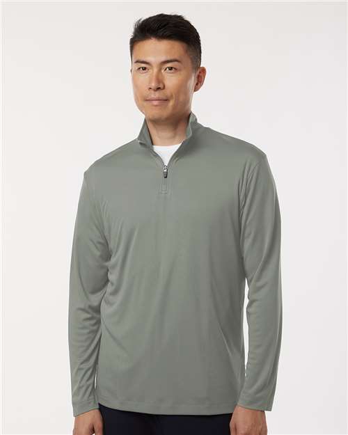 AllPro 41870 Men's Pro-Lock Performance Quarter-Zip Pullover - Greystone - model front