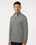AllPro 41870 Men's Pro-Lock Performance Quarter-Zip Pullover - Greystone - model side
