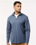 AllPro 41870 Men's Pro-Lock Performance Quarter-Zip Pullover - Heather Navy - model front
