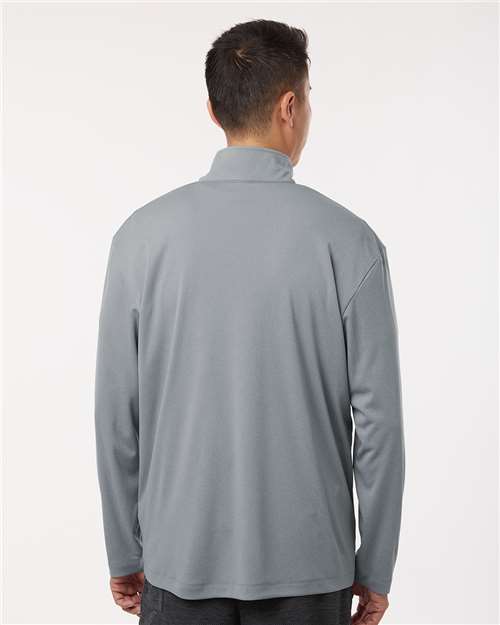 AllPro 41870 Men's Pro-Lock Performance Quarter-Zip Pullover - Heather Steel - model back