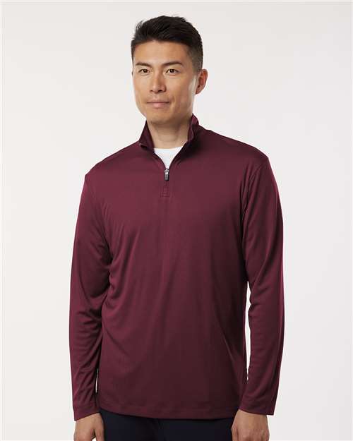 AllPro 41870 Men's Pro-Lock Performance Quarter-Zip Pullover - Maroon - model front