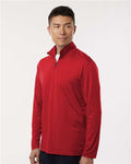 AllPro 41870 Men's Pro-Lock Performance Quarter-Zip Pullover - Red - model side