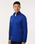 AllPro 41870 Men's Pro-Lock Performance Quarter-Zip Pullover - Royal - model side
