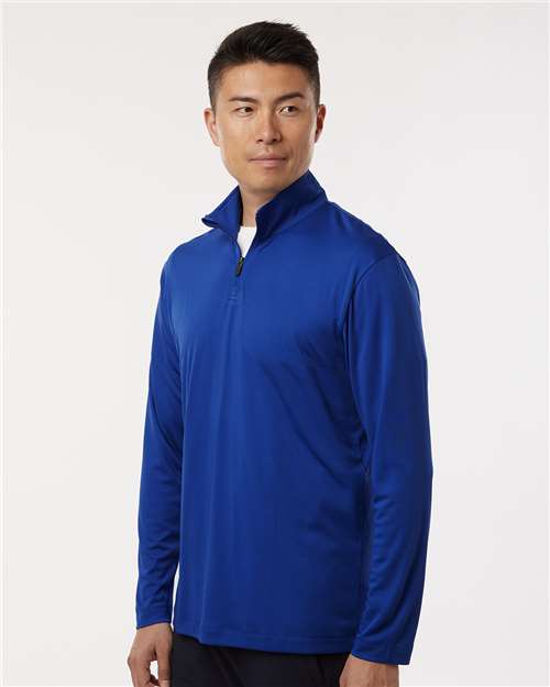 AllPro 41870 Men's Pro-Lock Performance Quarter-Zip Pullover - Royal - model side
