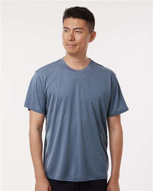 AllPro 48000 Men's Pro-Lock Performance T-Shirt - Heather Navy - model front