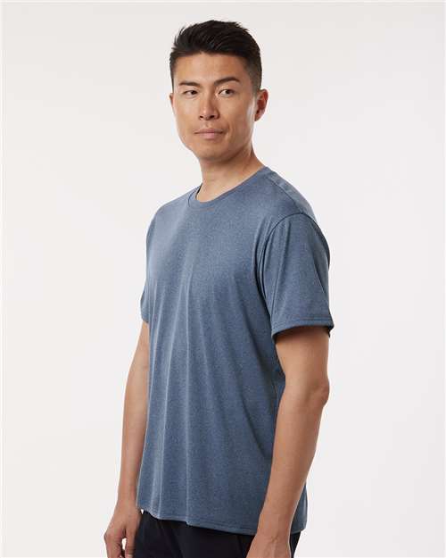 AllPro 48000 Men's Pro-Lock Performance T-Shirt - Heather Navy - model side