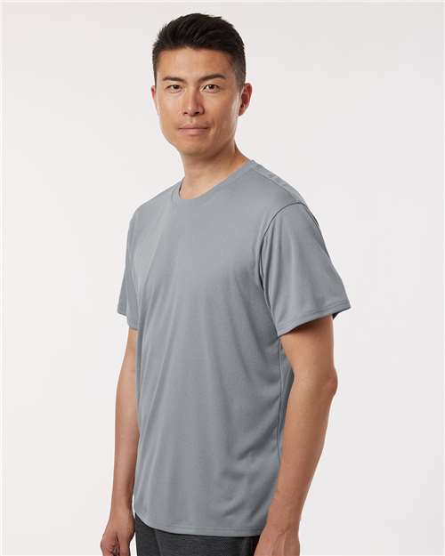 AllPro 48000 Men's Pro-Lock Performance T-Shirt - Heather Steel - model side