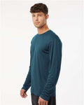 AllPro 48400 Unisex Pro-Lock Performance Long Sleeve T-Shirt - Atlantic Blue - model side