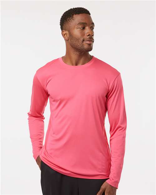 AllPro 48400 Unisex Pro-Lock Performance Long Sleeve T-Shirt - Bright Pink - model front
