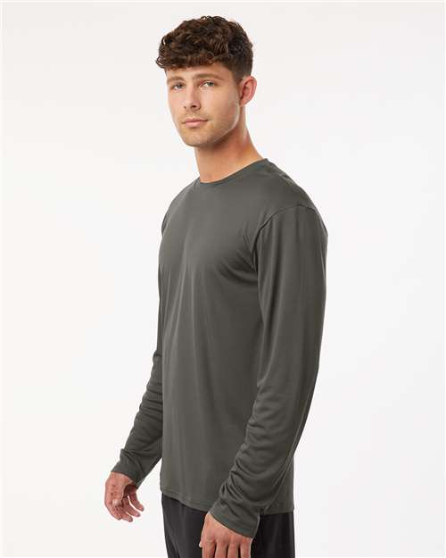AllPro 48400 Unisex Pro-Lock Performance Long Sleeve T-Shirt - Charcoal - model side