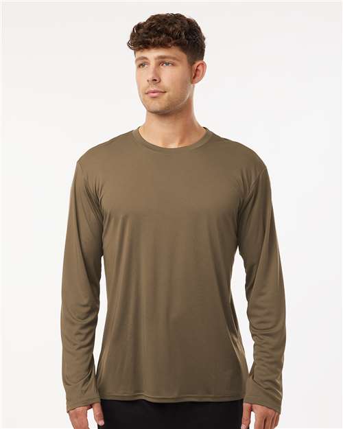 AllPro 48400 Unisex Pro-Lock Performance Long Sleeve T-Shirt - Cigar - model front