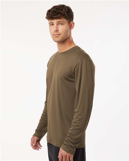 AllPro 48400 Unisex Pro-Lock Performance Long Sleeve T-Shirt - Cigar - model side