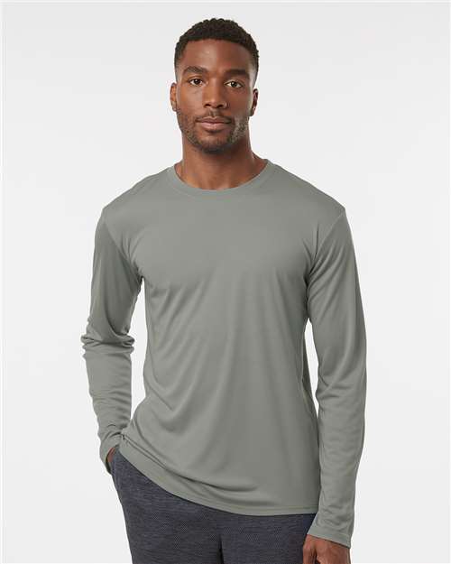 AllPro 48400 Unisex Pro-Lock Performance Long Sleeve T-Shirt - Greystone - model front