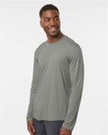 AllPro 48400 Unisex Pro-Lock Performance Long Sleeve T-Shirt - Greystone - model side