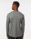 AllPro 48400 Unisex Pro-Lock Performance Long Sleeve T-Shirt - Heather Granite - model back