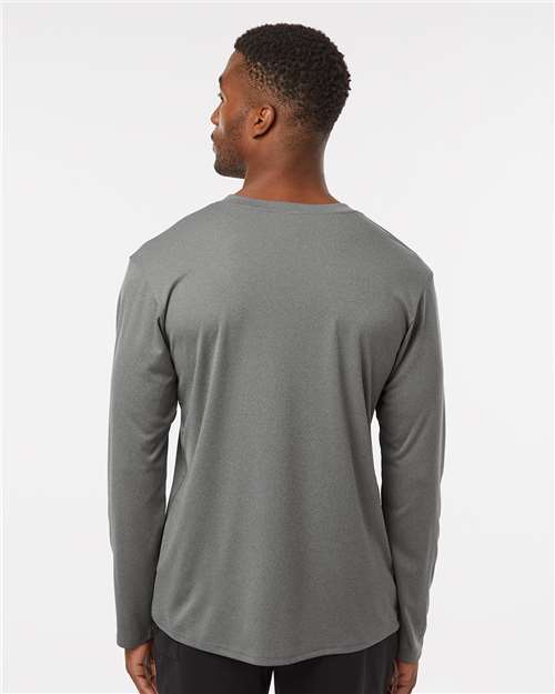 AllPro 48400 Unisex Pro-Lock Performance Long Sleeve T-Shirt - Heather Granite - model back