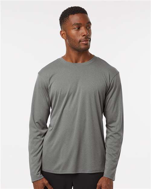 AllPro 48400 Unisex Pro-Lock Performance Long Sleeve T-Shirt - Heather Granite - model front