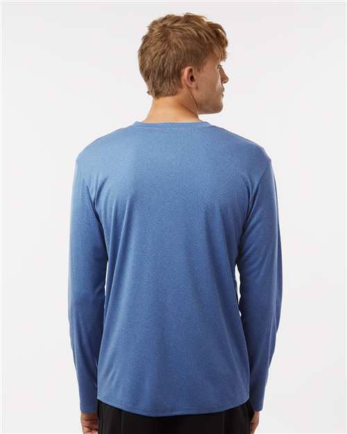 AllPro 48400 Unisex Pro-Lock Performance Long Sleeve T-Shirt - Heather Royal - model back