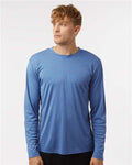 AllPro 48400 Unisex Pro-Lock Performance Long Sleeve T-Shirt - Heather Royal - model front