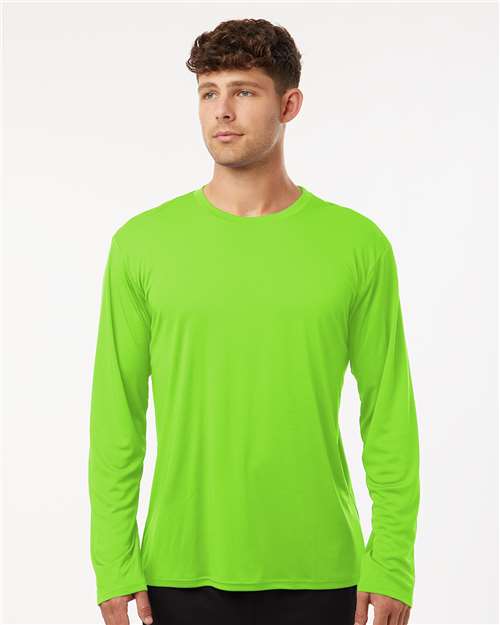 AllPro 48400 Unisex Pro-Lock Performance Long Sleeve T-Shirt - Lime - model front