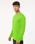 AllPro 48400 Unisex Pro-Lock Performance Long Sleeve T-Shirt - Lime - model side