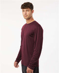 AllPro 48400 Unisex Pro-Lock Performance Long Sleeve T-Shirt - Maroon - model side